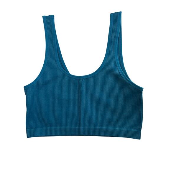 New Colsie Dark Teal Ribbed Tank XL - Picture 2 of 3